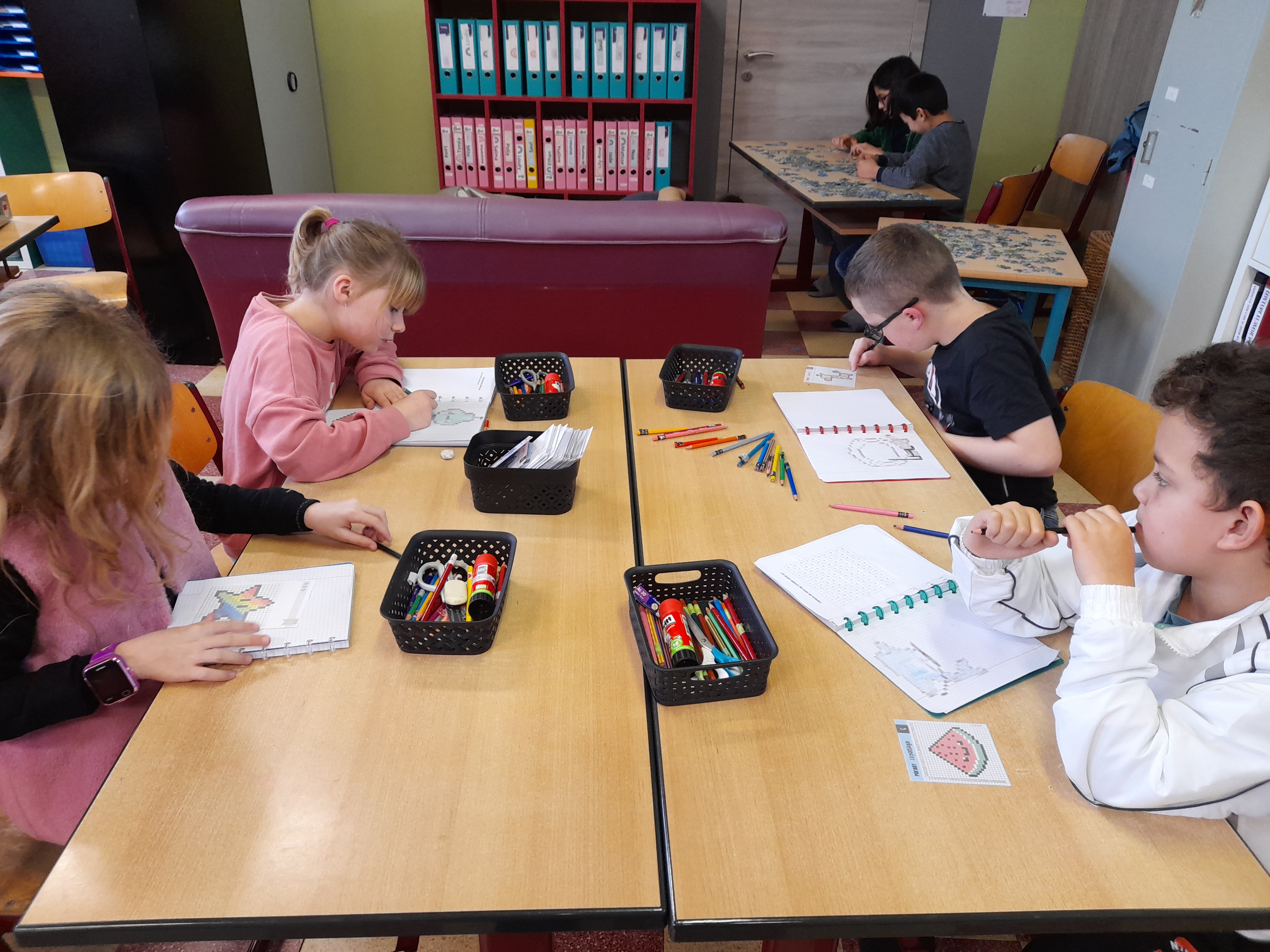 P1, 2, 3 et 4 ateliers Math – Ecole primaire Saint-Benoît